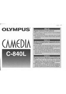 Olympus C 840 L manual. Camera Instructions.